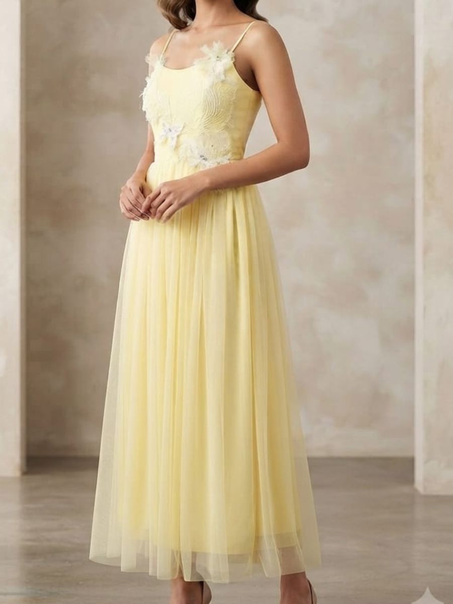 ModaFesta -spegeti party dress yellow